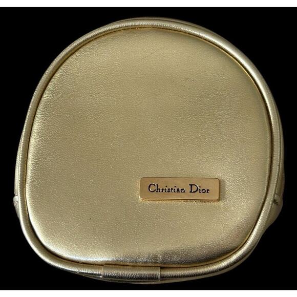 Dior Handbags - Dior Golden Mini Makeup Bag Zipper Cosmetic Case Travel 4”